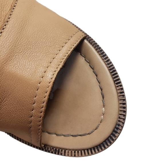 Barbara Barbieri Tan Open Toe Slingback Booties - Picture 10 of 12